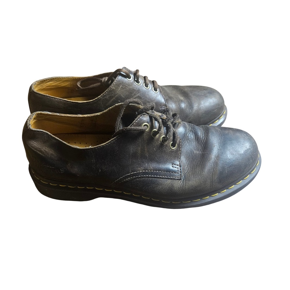 Doc Dr Martens US Mens Sz 11 Stanton Brown Leather Distressed Oxford Shoes‎